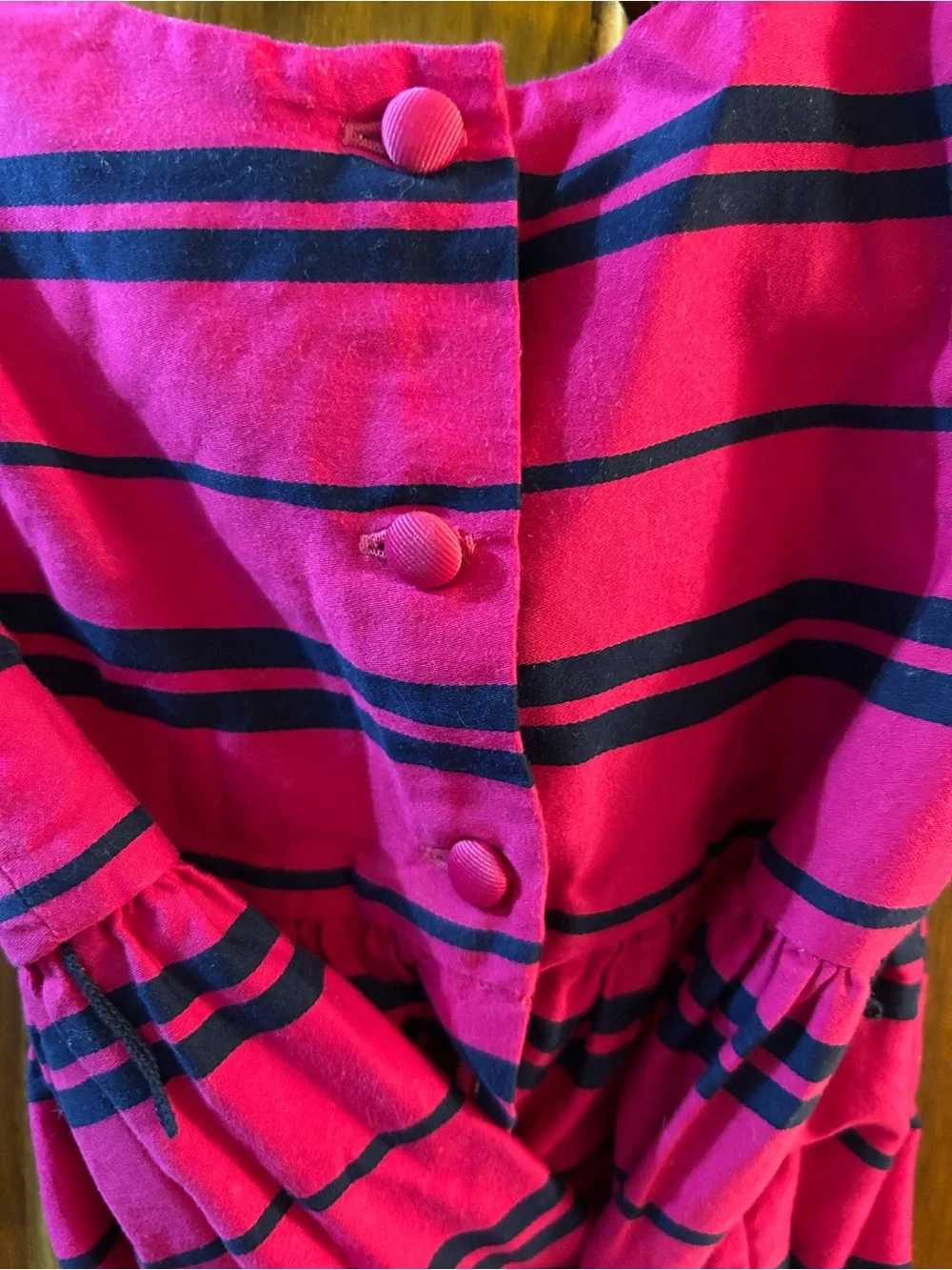 Ralph Lauren Hot Pink & Navy Striped Dress